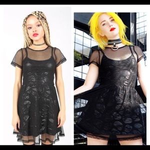 Iron Fist Skulls Club Mesh Dress